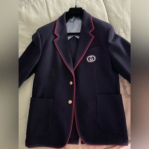 Gucci wool cotton jacket with patch